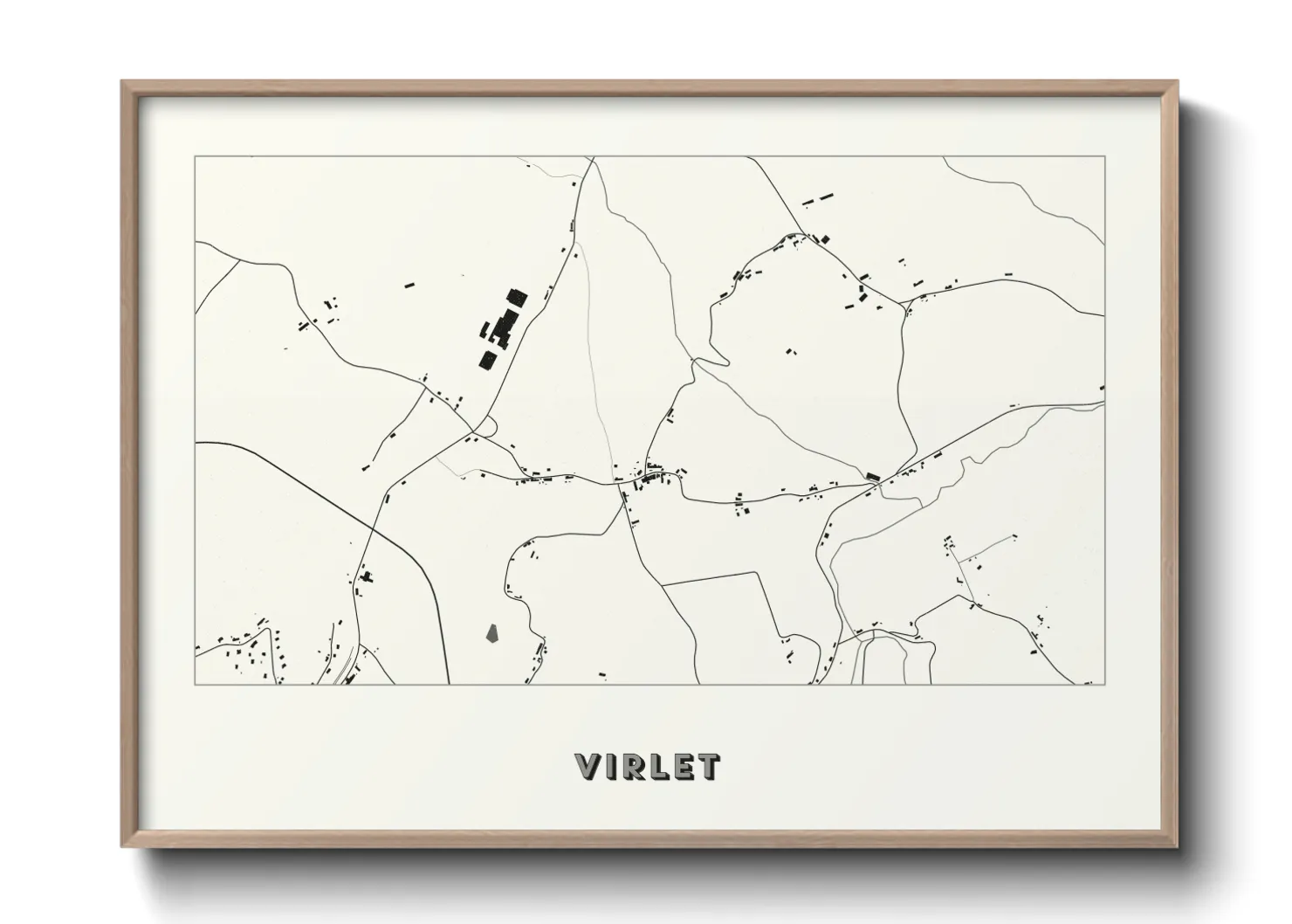 Une affiche de carte sur Virlet