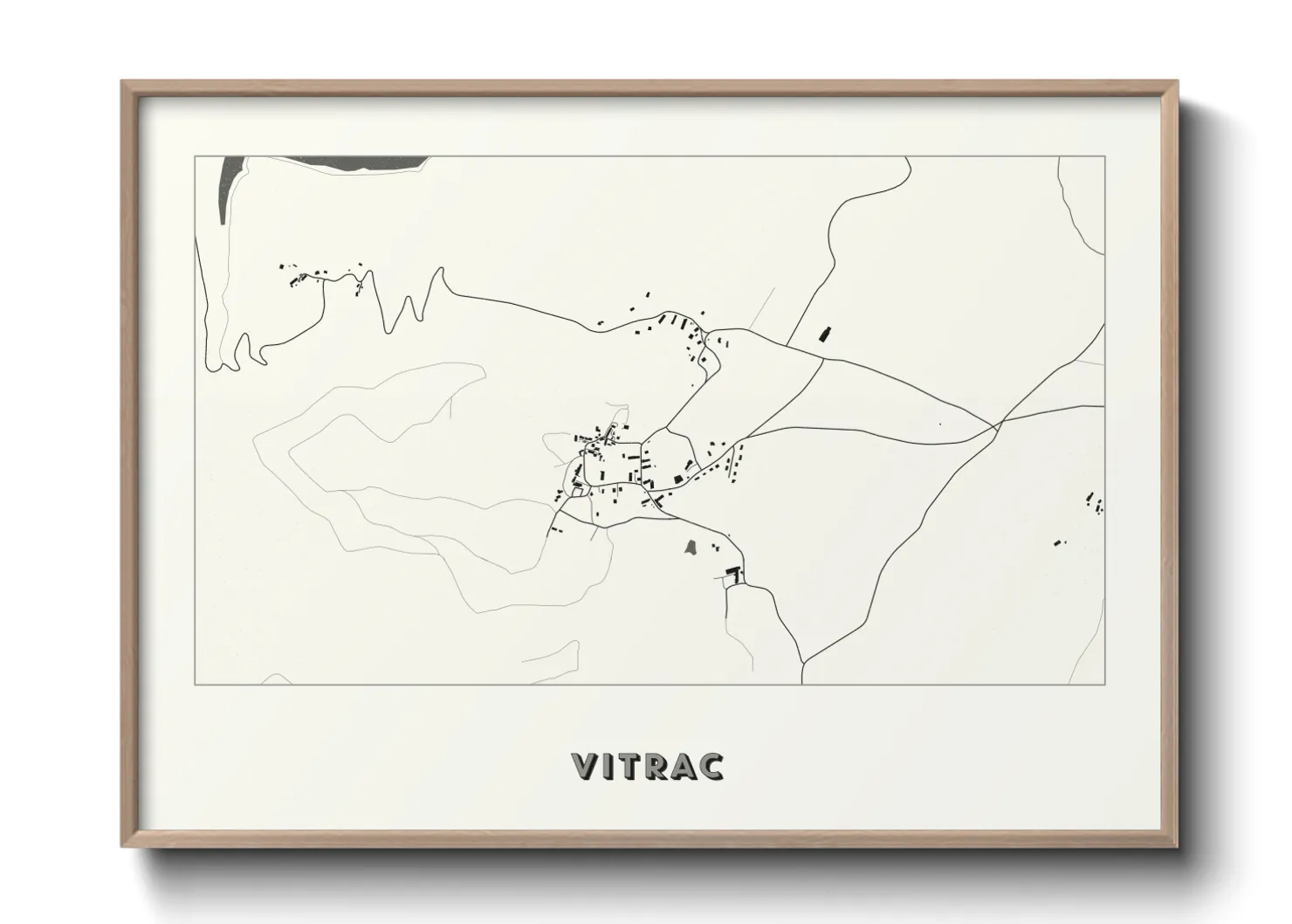 Une affiche de carte sur Vitrac