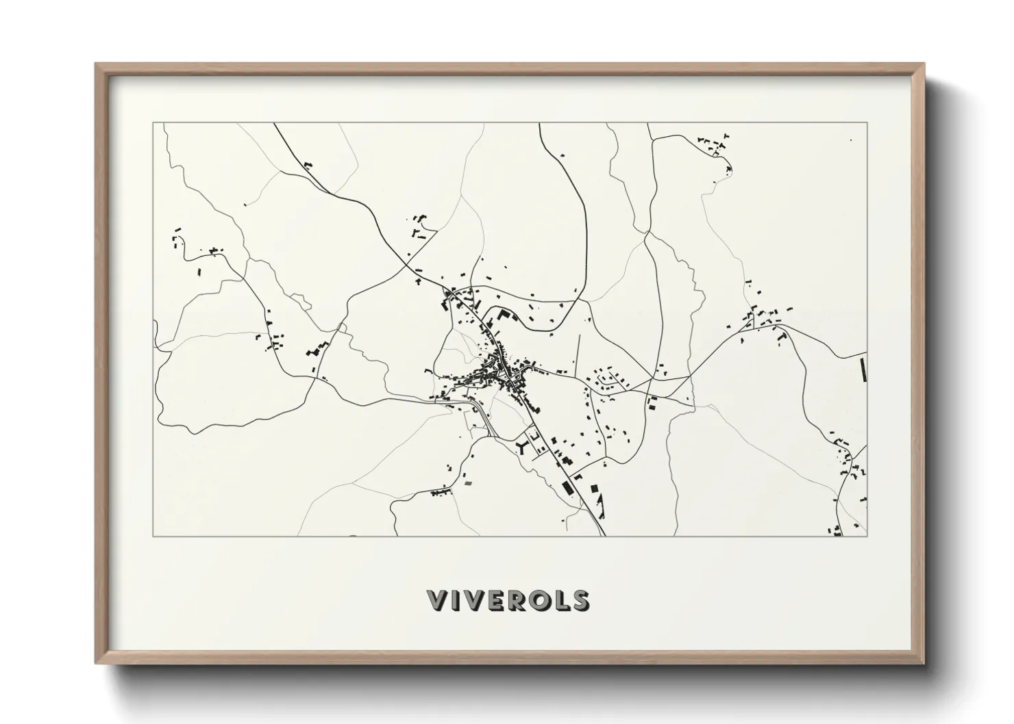 Une affiche de carte sur Viverols
