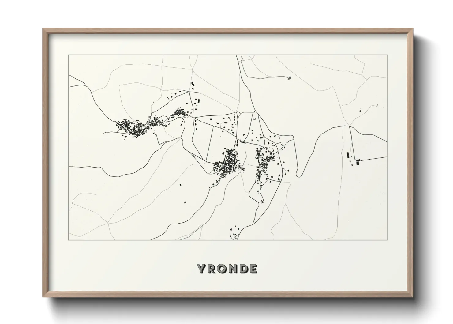 Une affiche de carte sur Yronde