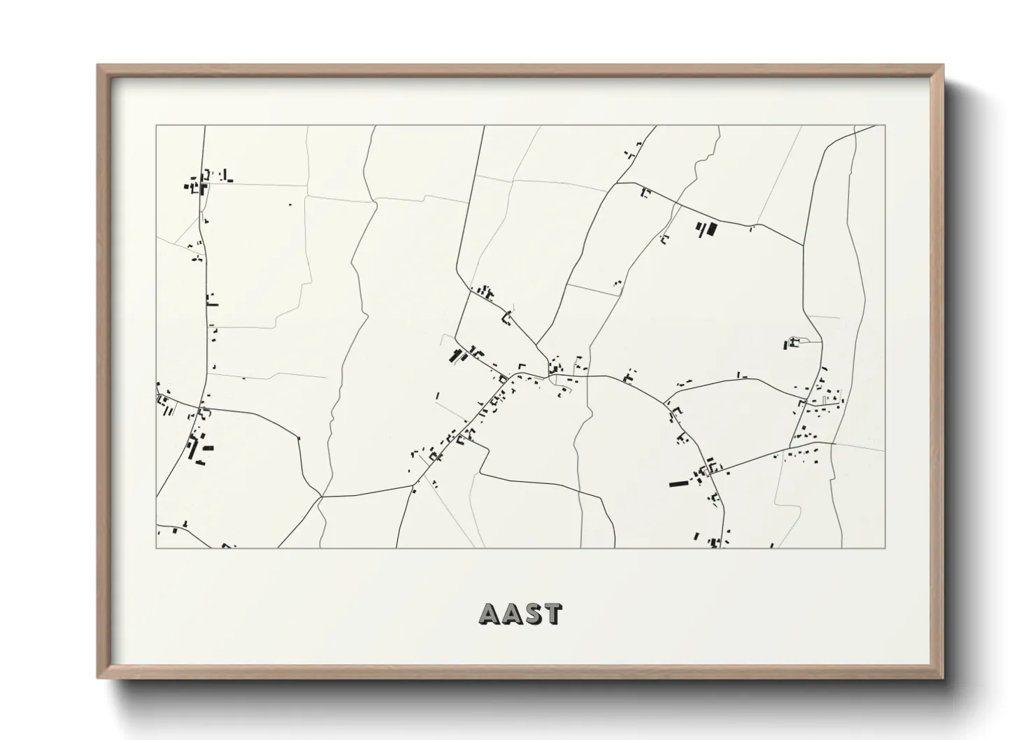 Une affiche de carte sur Aast