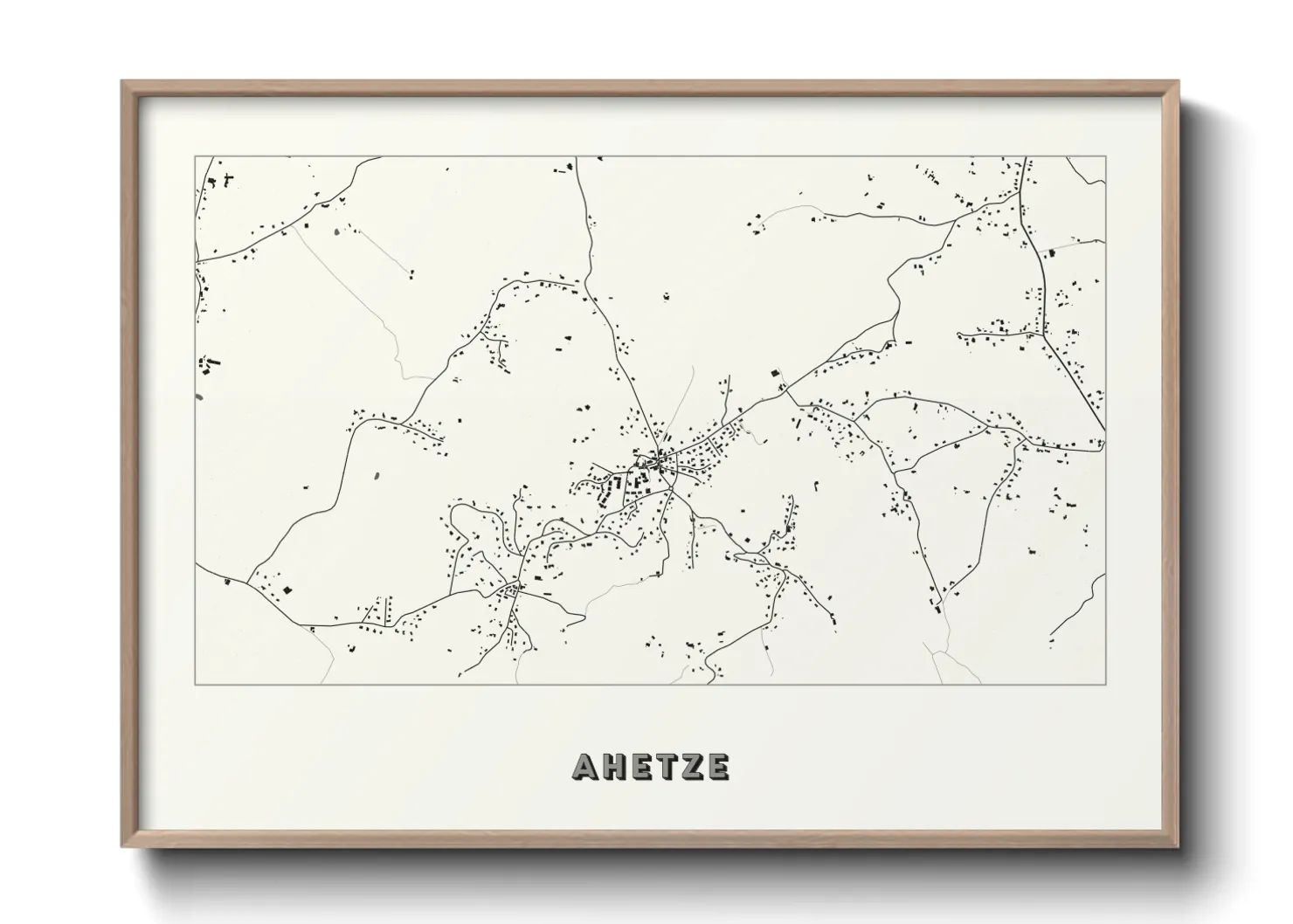 Une affiche de carte sur Ahetze