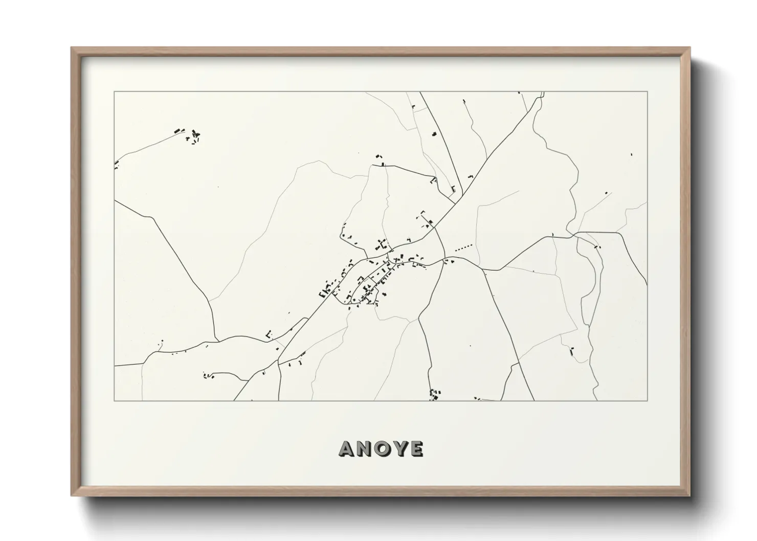 Une affiche de carte sur Anoye