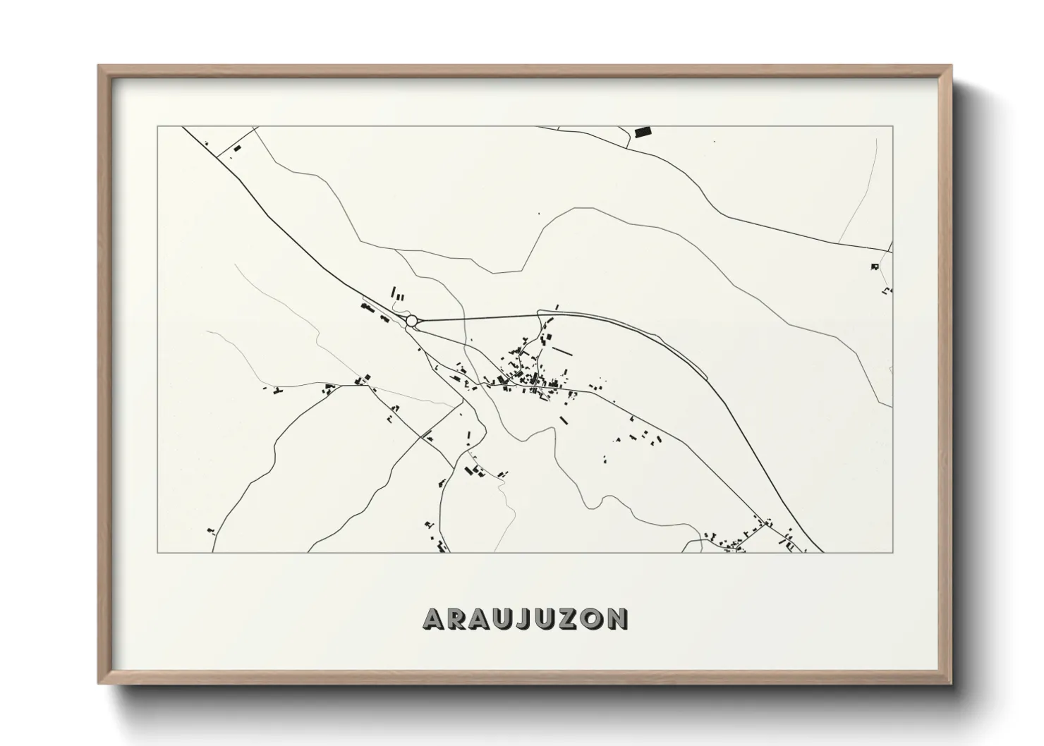 Une affiche de carte sur Araujuzon