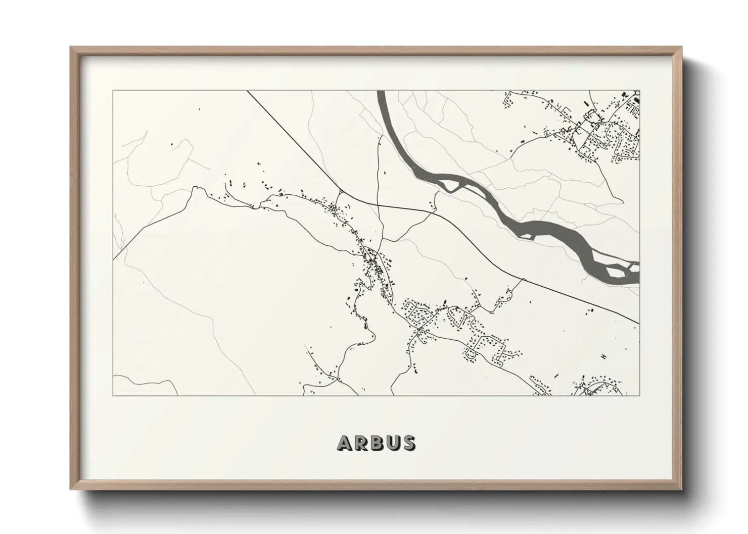 Une affiche de carte sur Arbus