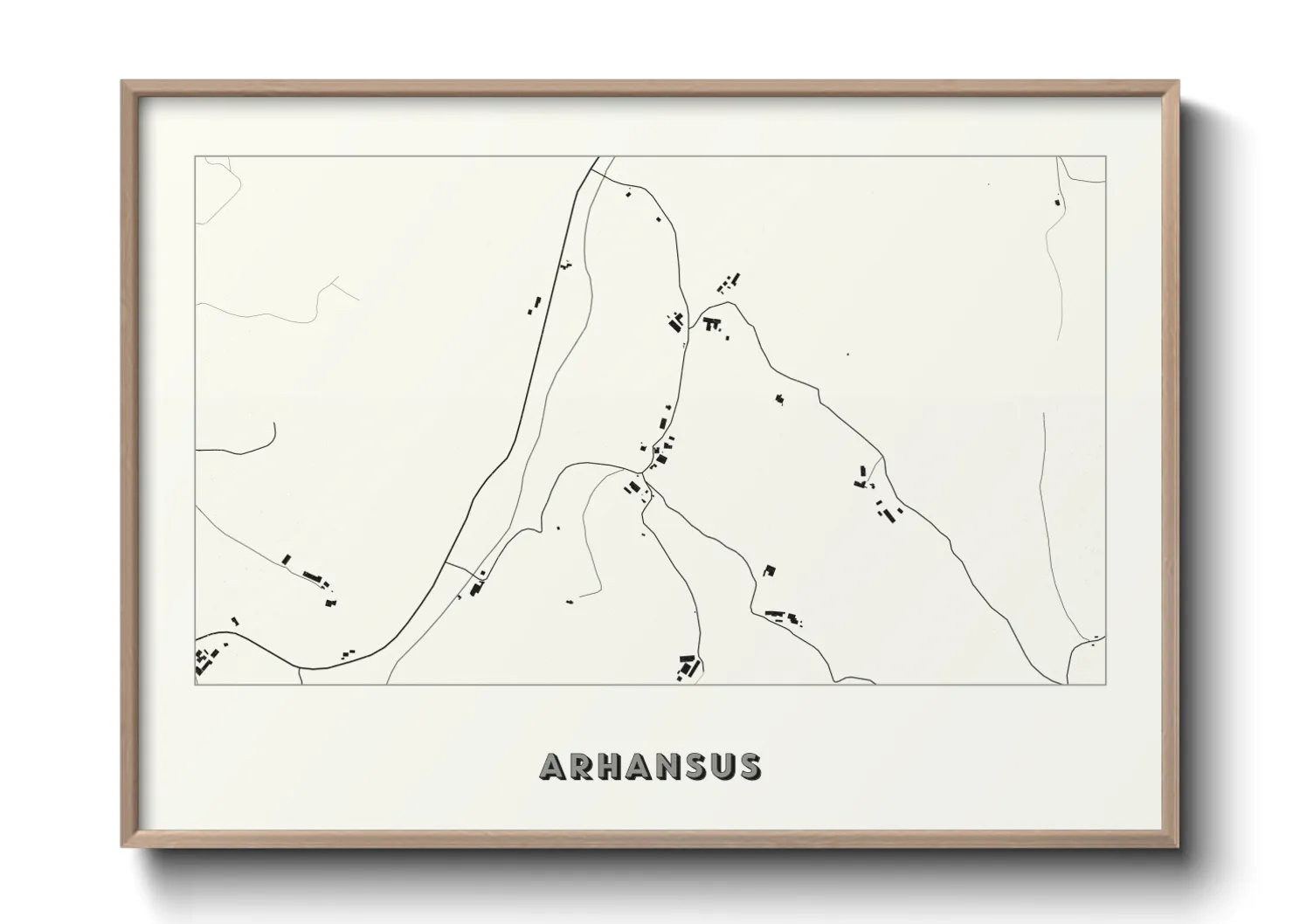 Une affiche de carte sur Arhansus