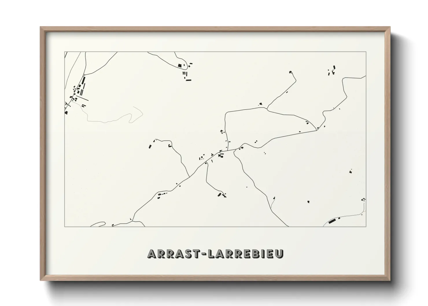Une affiche de carte sur Arrast-Larrebieu