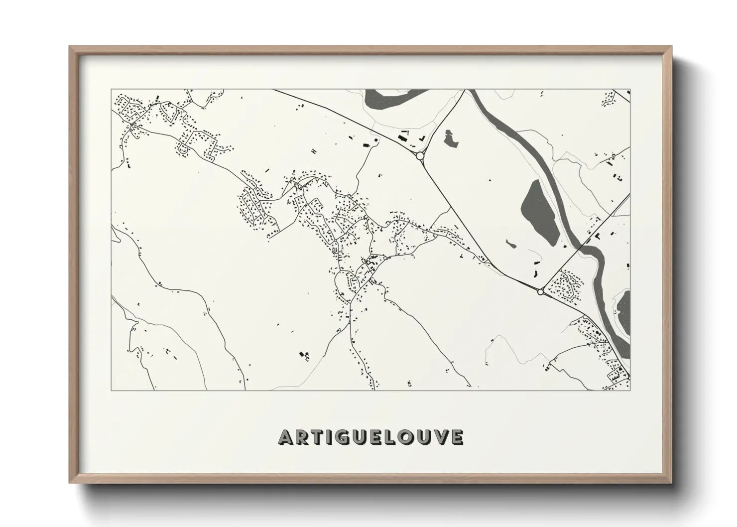 Une affiche de carte sur Artiguelouve