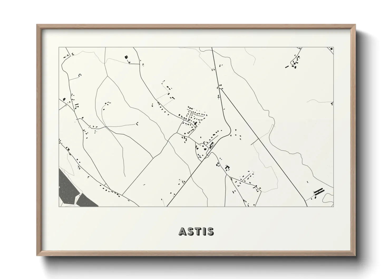 Une affiche de carte sur Astis