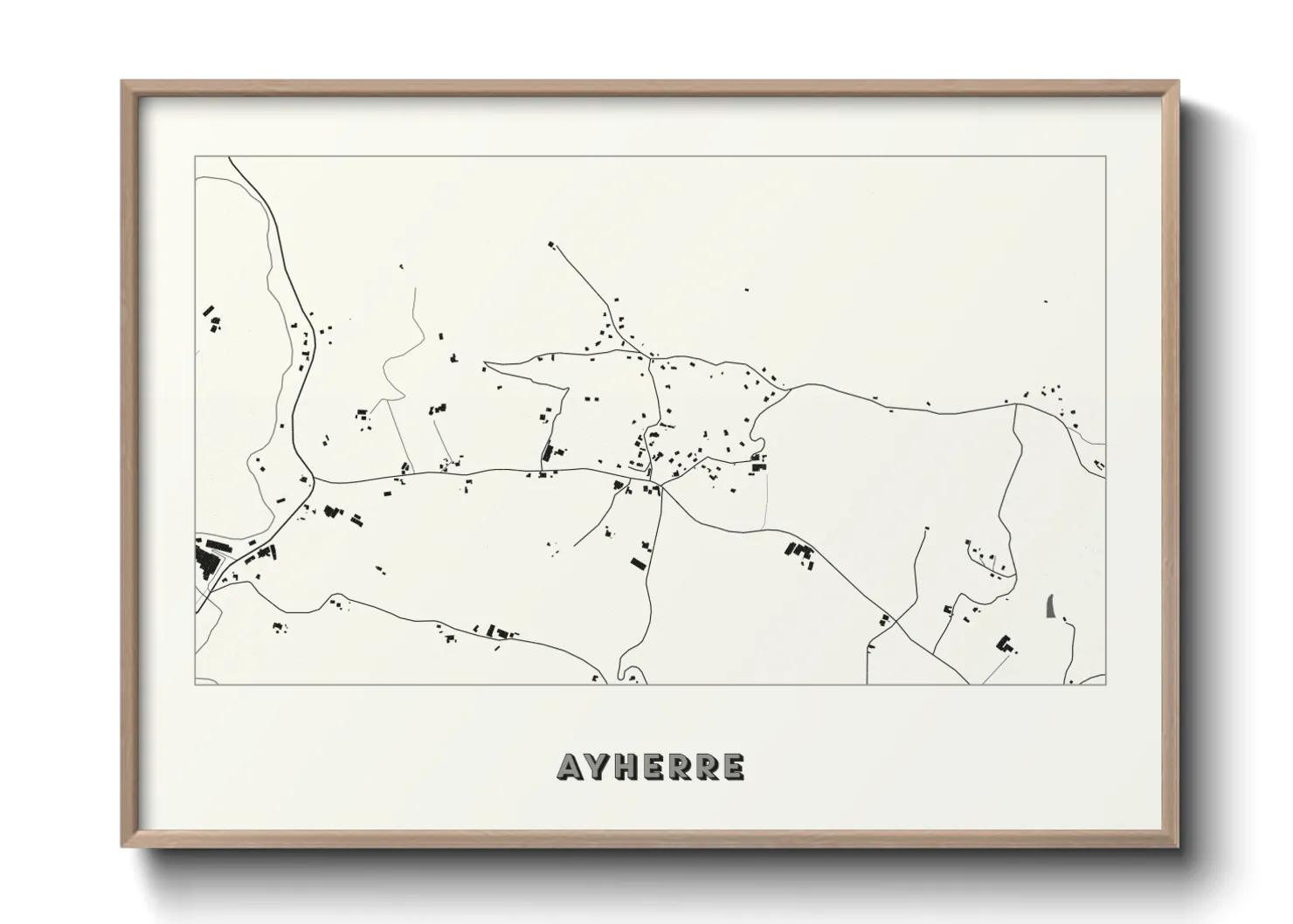 Une affiche de carte sur Ayherre