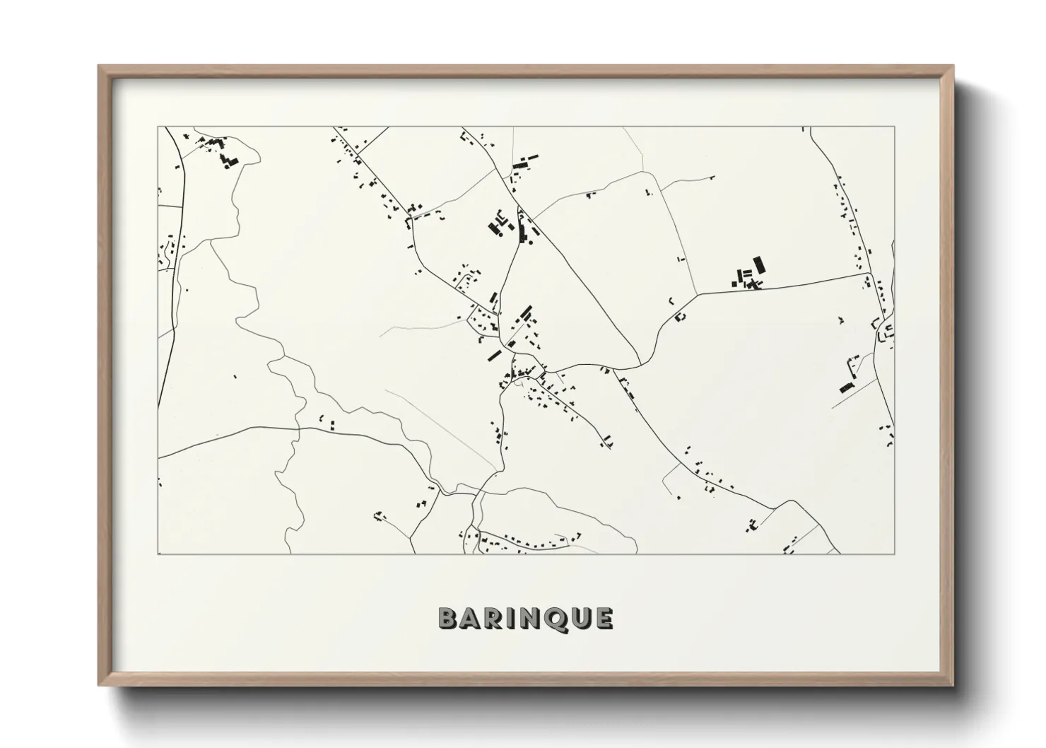 Une affiche de carte sur Barinque