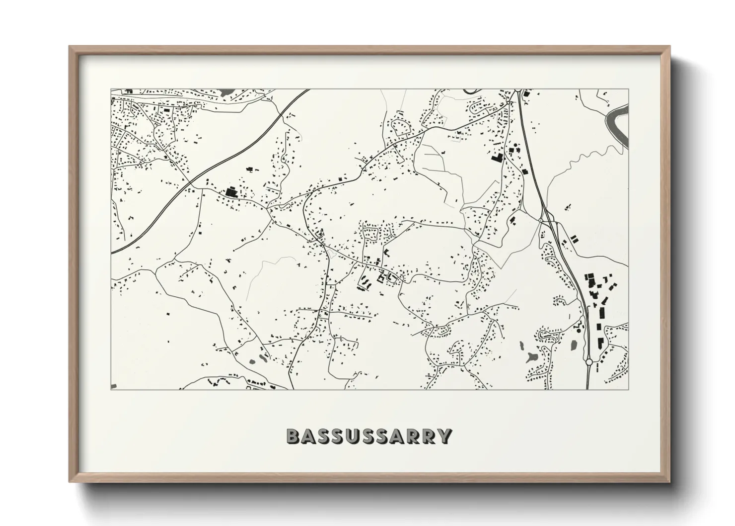 Une affiche de carte sur Bassussarry