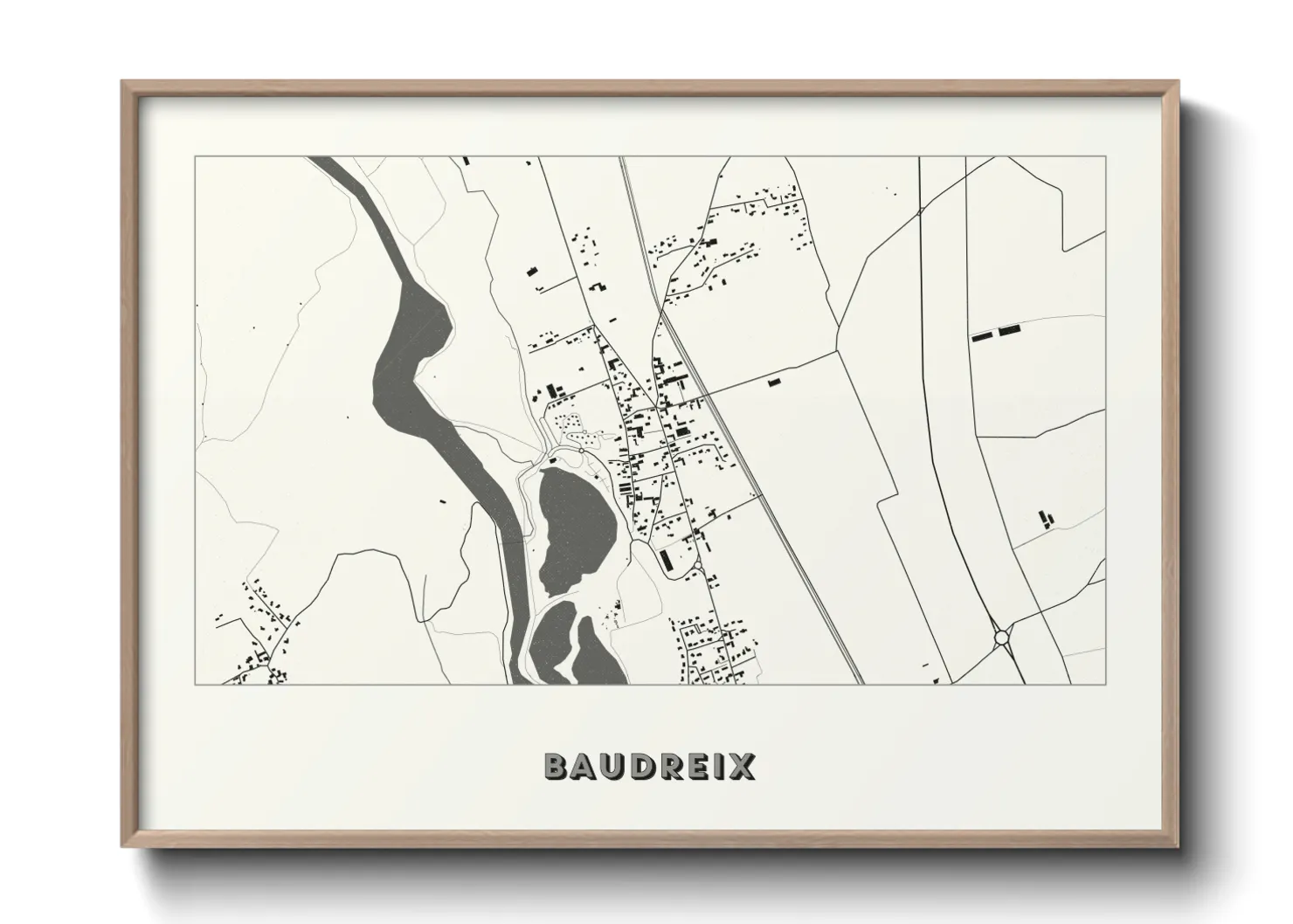 Une affiche de carte sur Baudreix