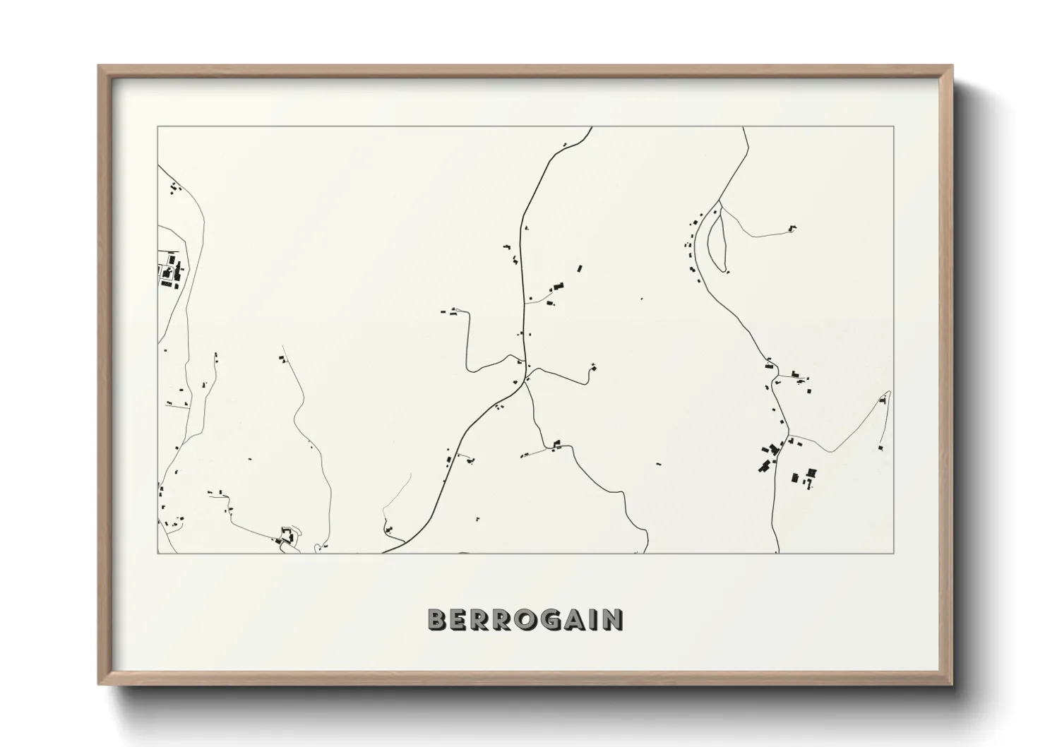 Une affiche de carte sur Berrogain