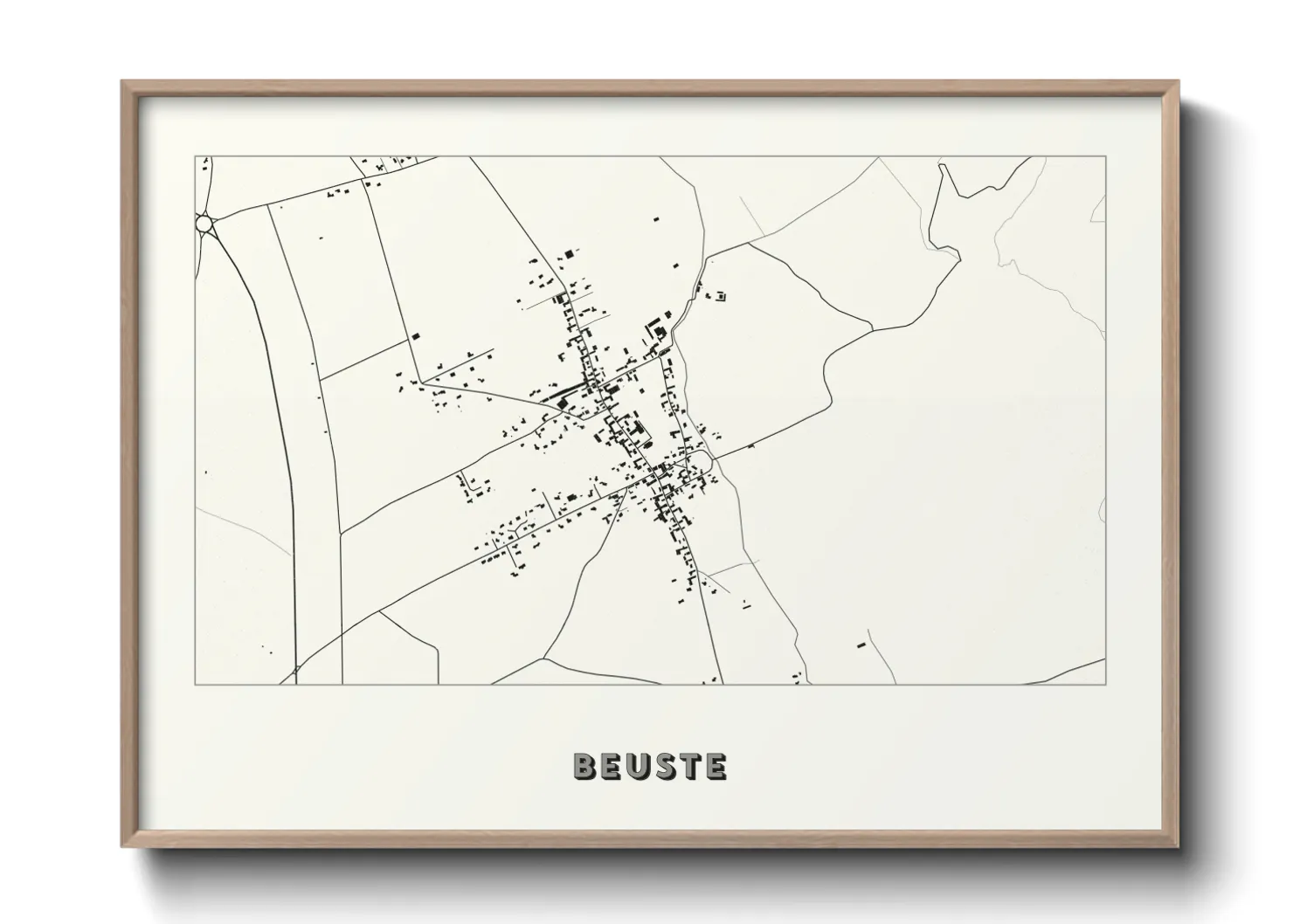 Une affiche de carte sur Beuste