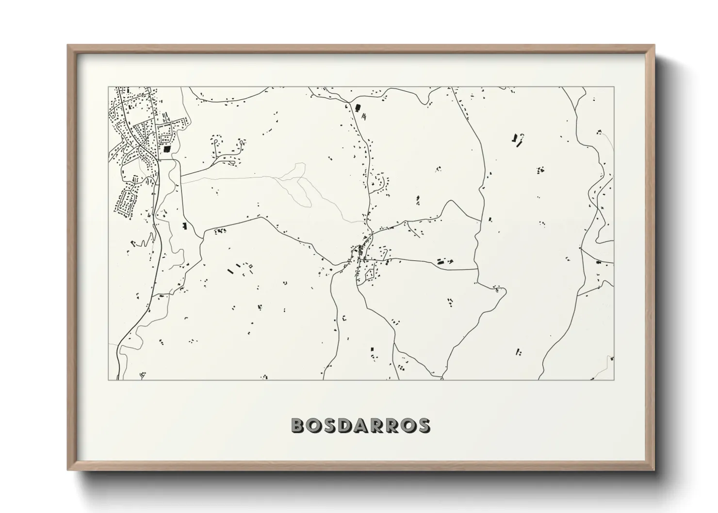 Une affiche de carte sur Bosdarros