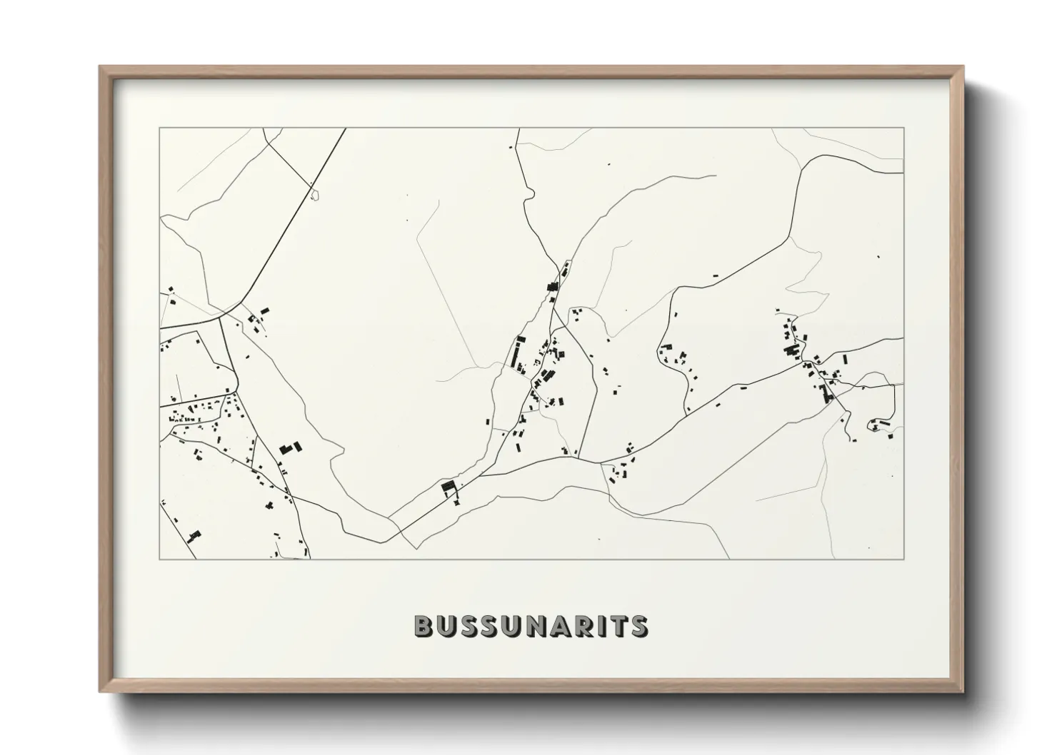 Une affiche de carte sur Bussunarits