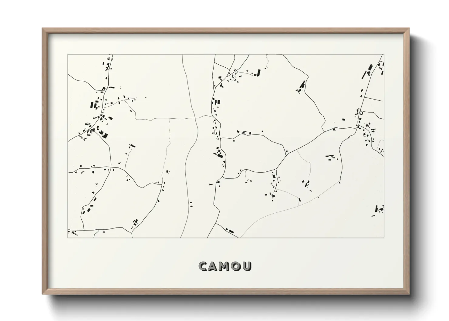 Une affiche de carte sur Camou
