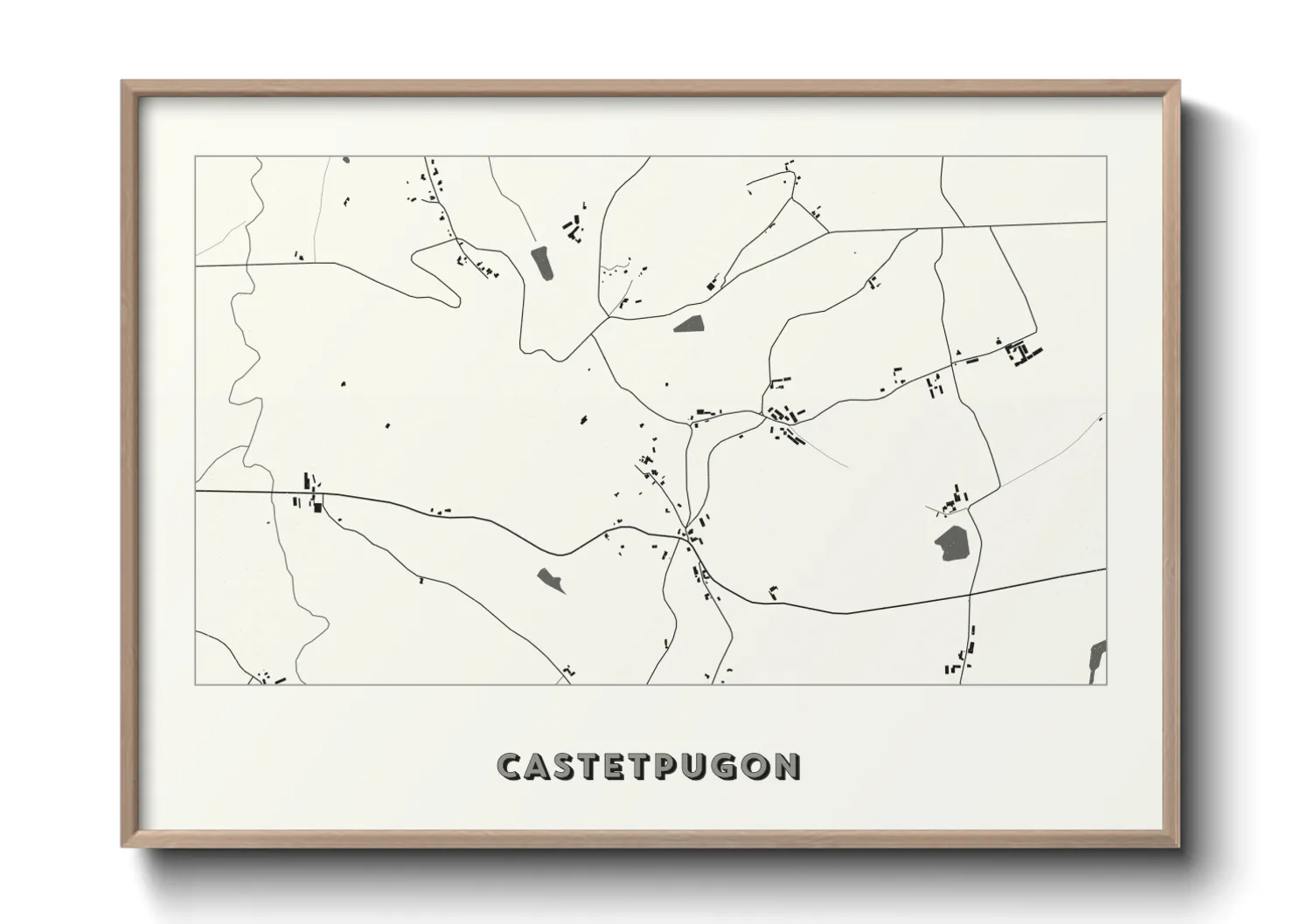 Une affiche de carte sur Castetpugon