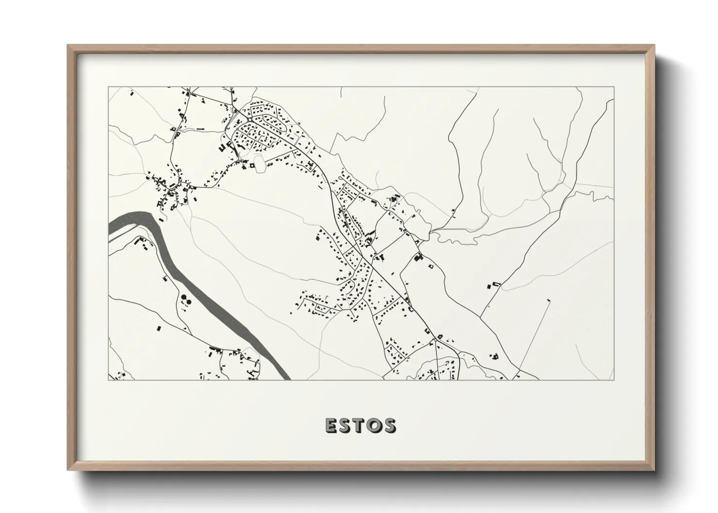 Une affiche de carte sur Estos