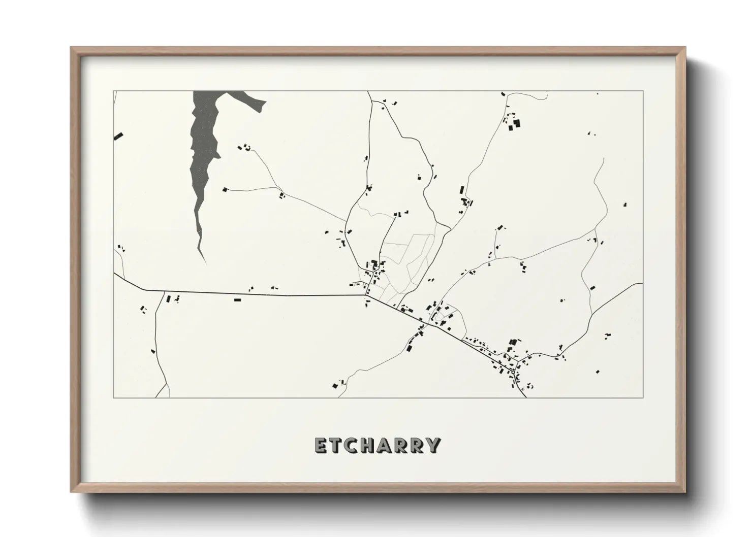 Une affiche de carte sur Etcharry
