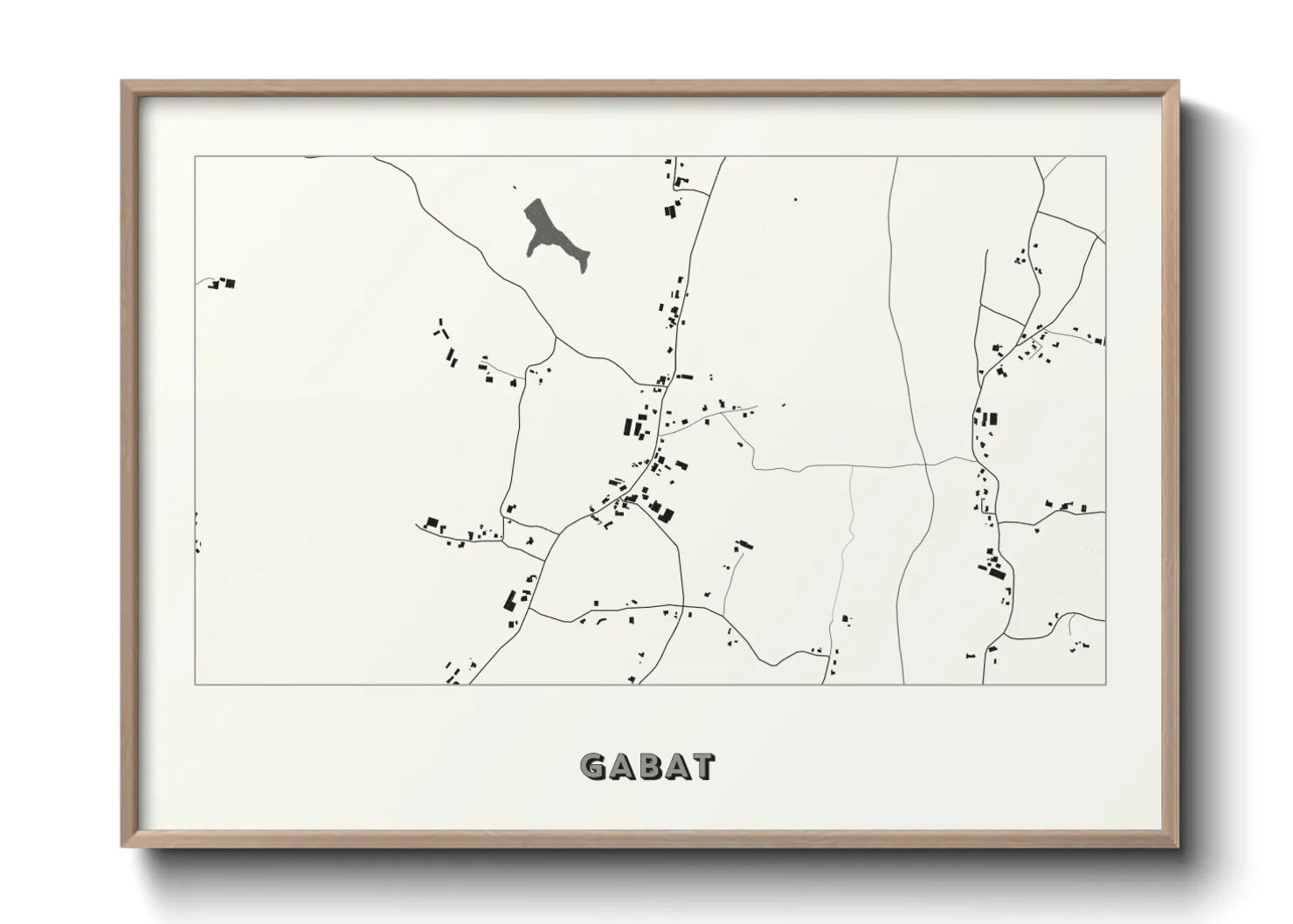 Une affiche de carte sur Gabat
