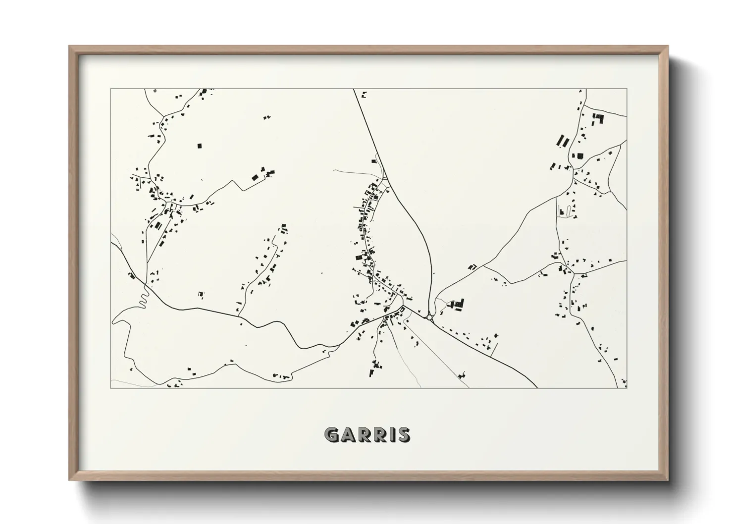 Une affiche de carte sur Garris