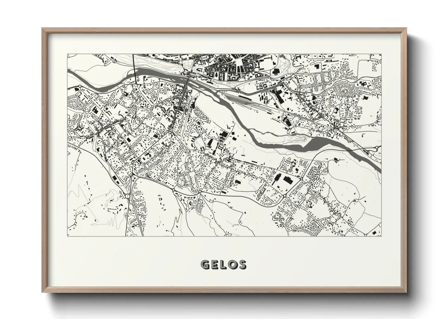 Une affiche de carte sur Gelos