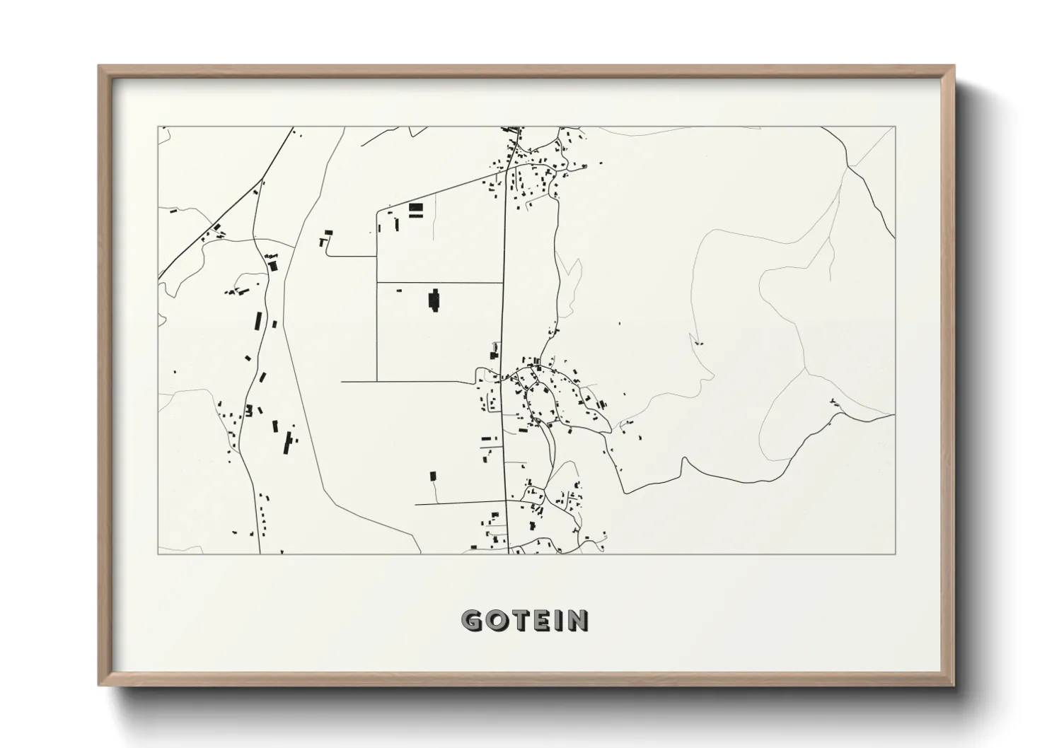 Une affiche de carte sur Gotein