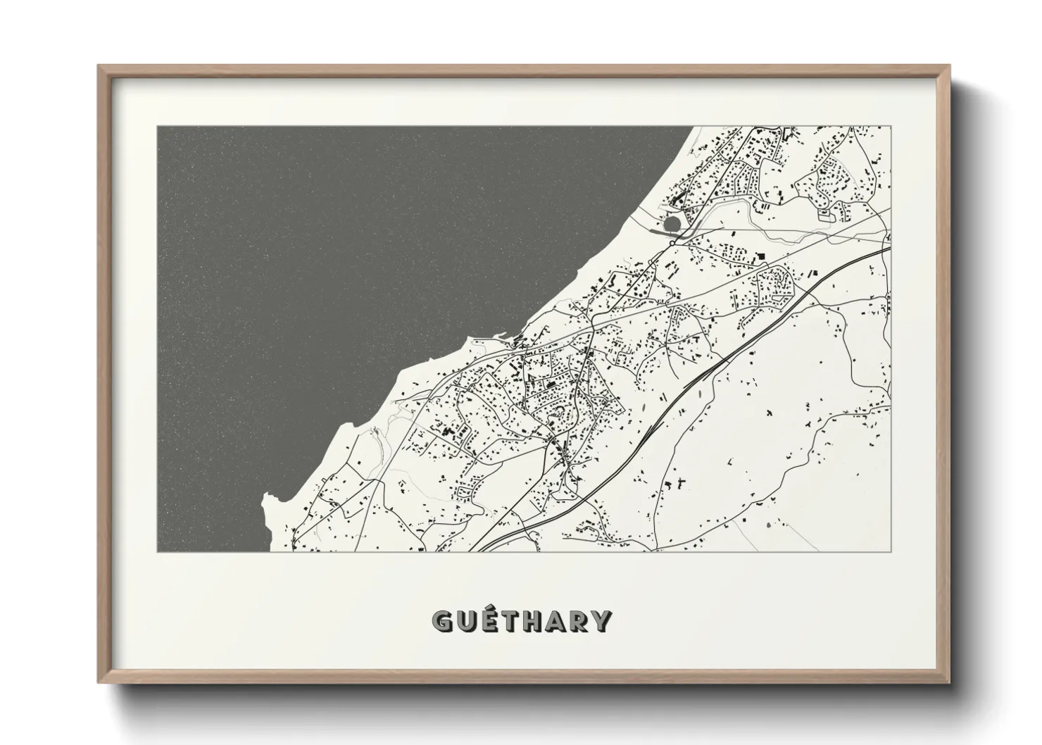 Une affiche de carte sur Guéthary