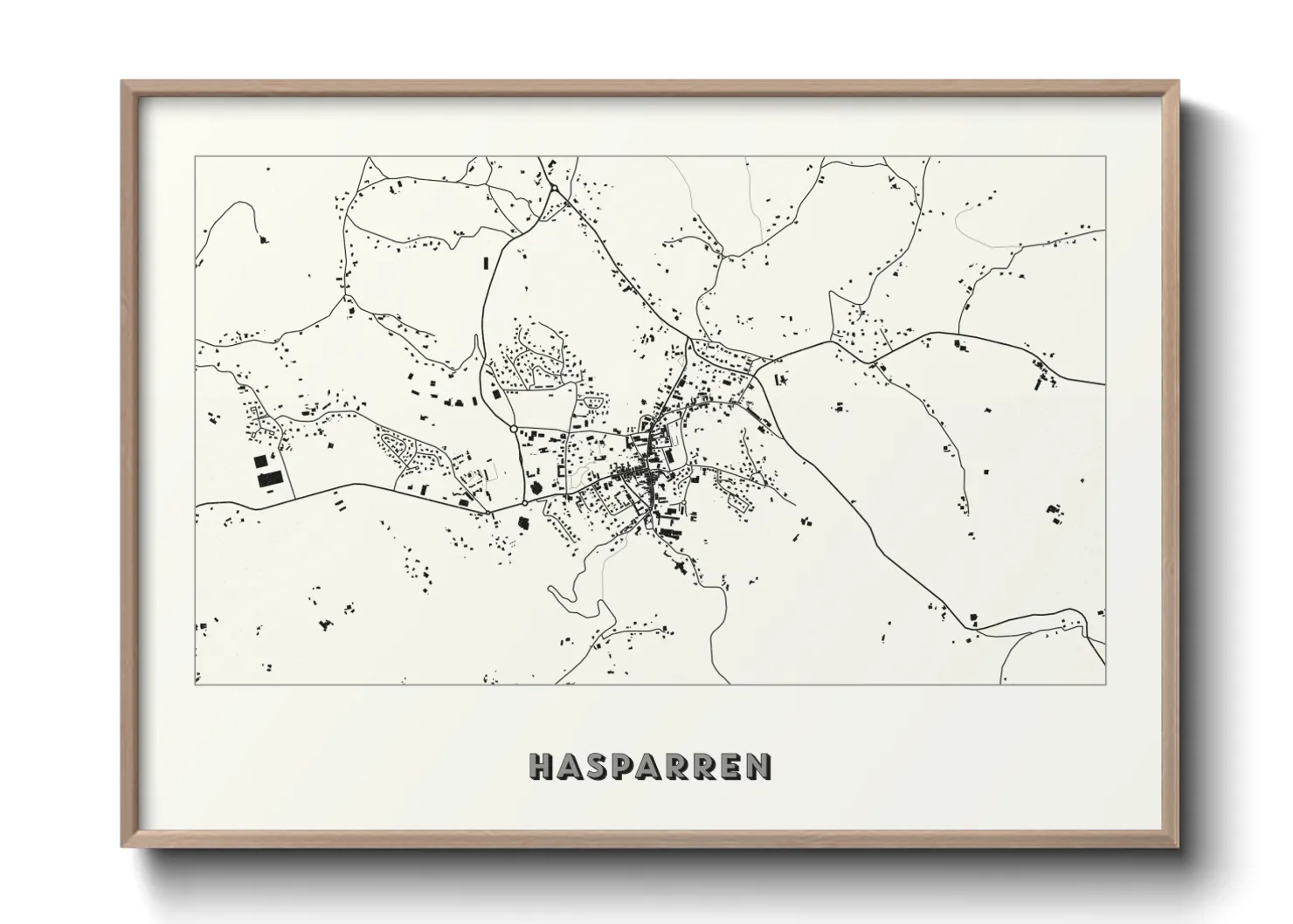 Une affiche de carte sur Hasparren