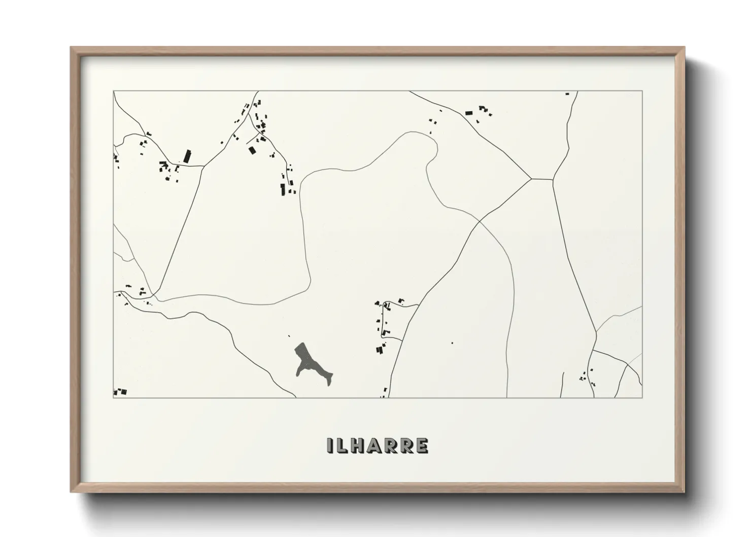 Une affiche de carte sur Ilharre