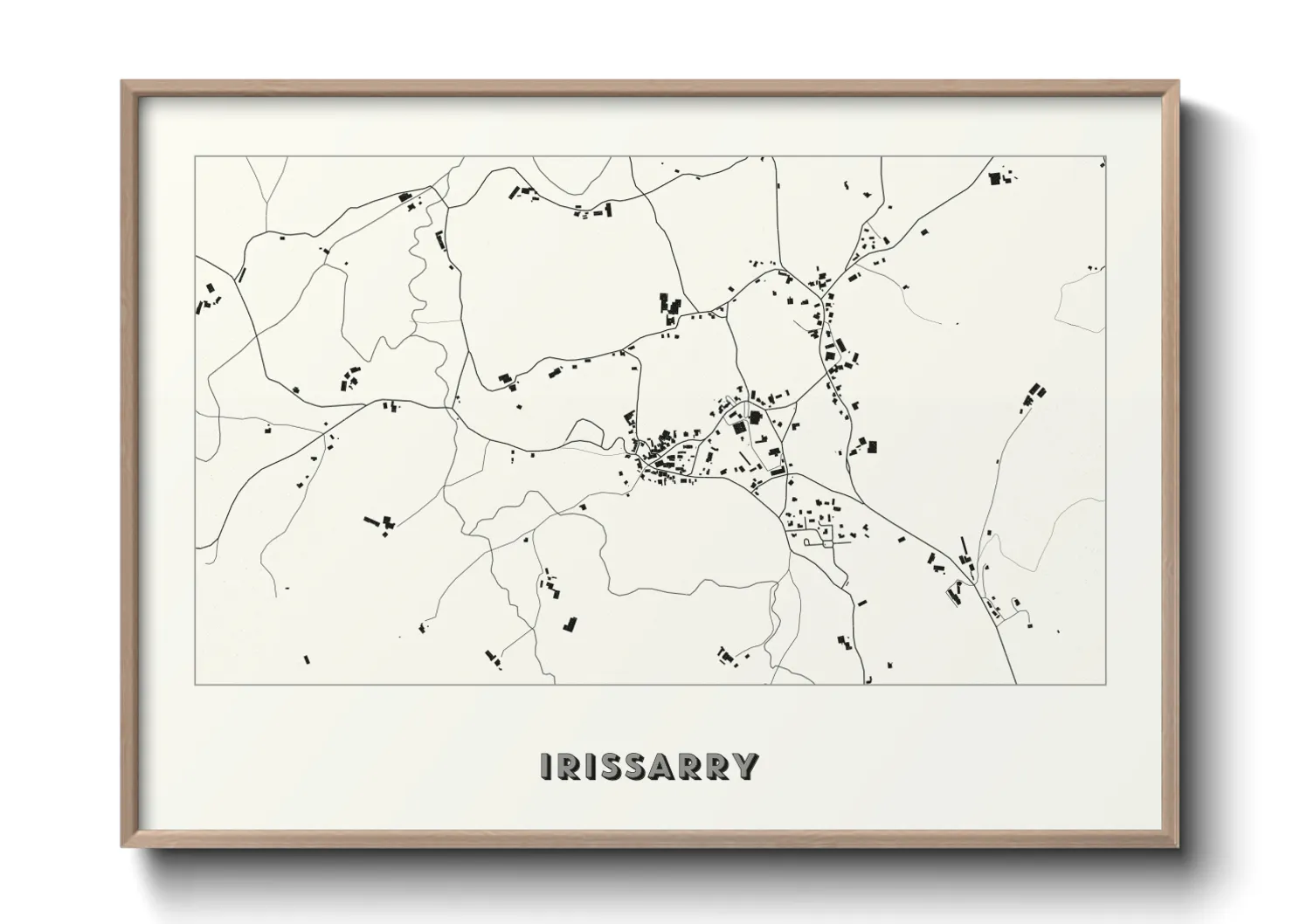 Une affiche de carte sur Irissarry