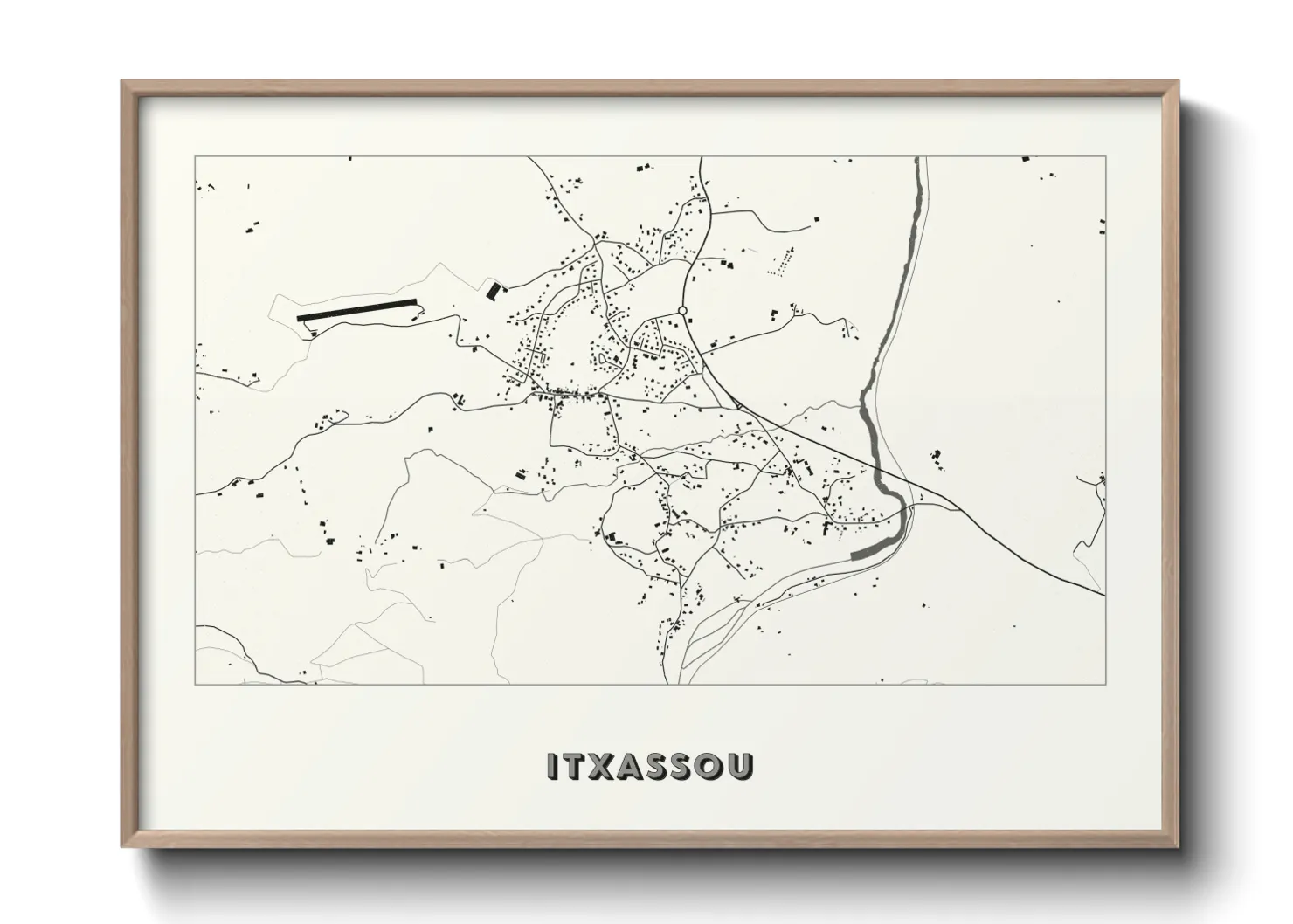 Une affiche de carte sur Itxassou