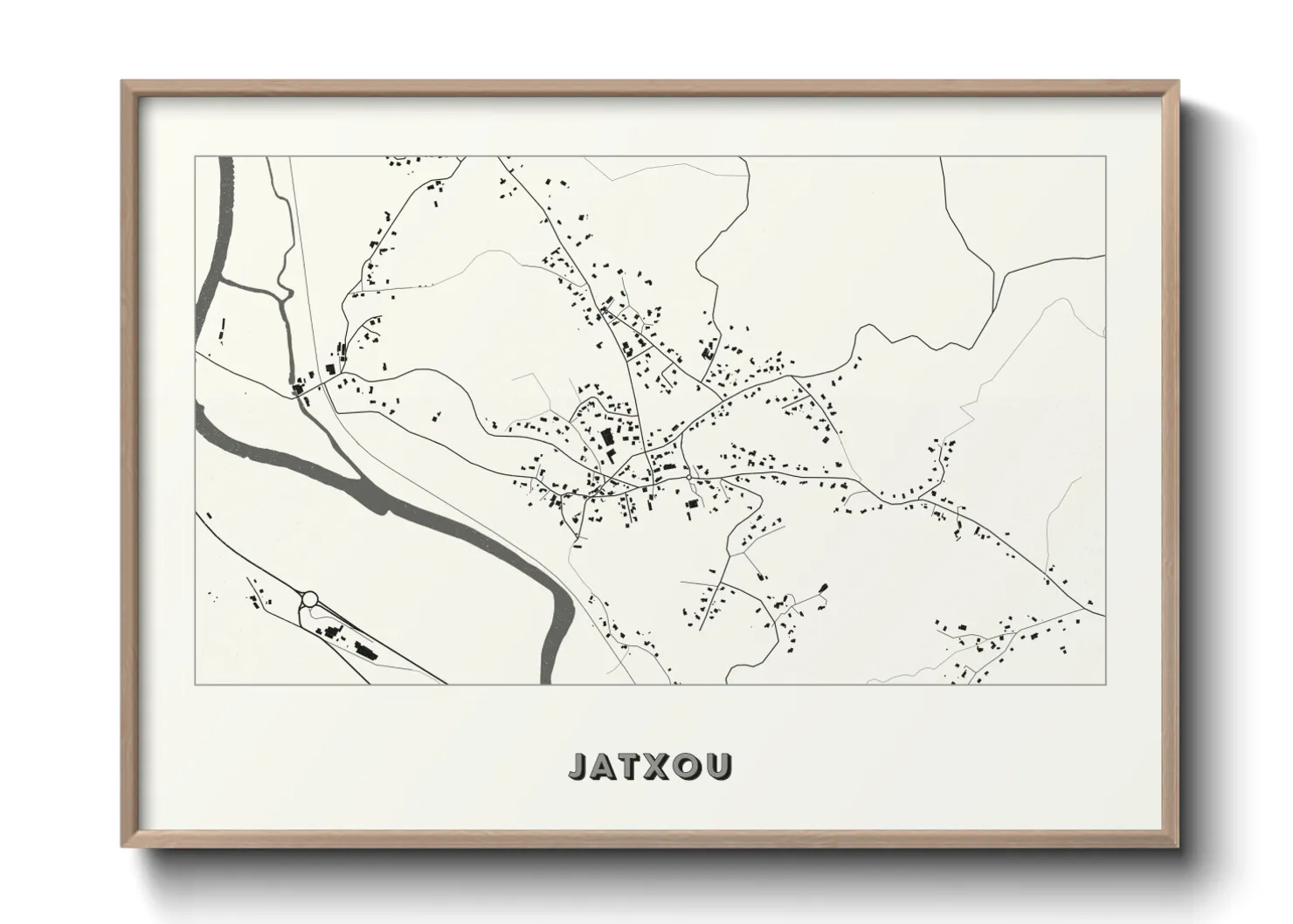 Une affiche de carte sur Jatxou