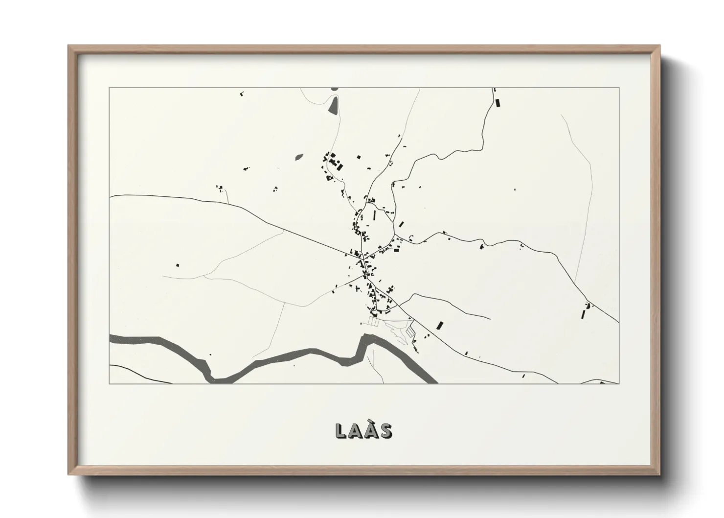 Une affiche de carte sur Laàs