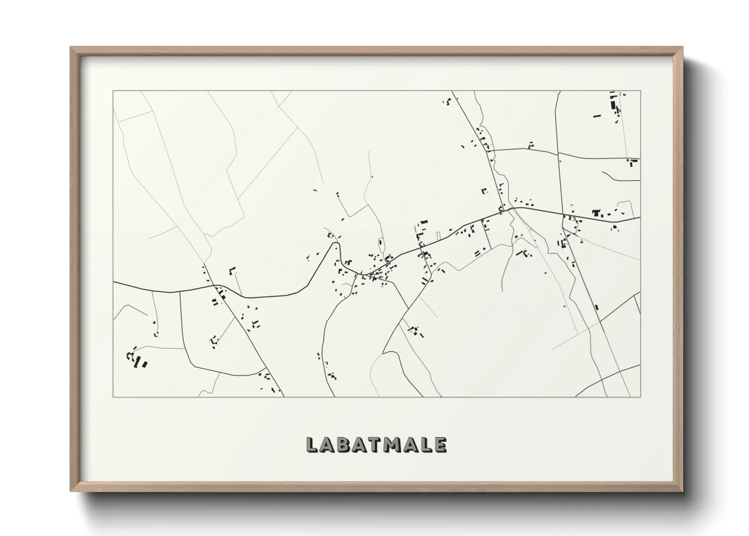 Une affiche de carte sur Labatmale