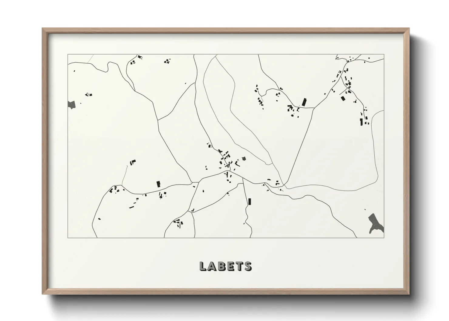 Une affiche de carte sur Labets