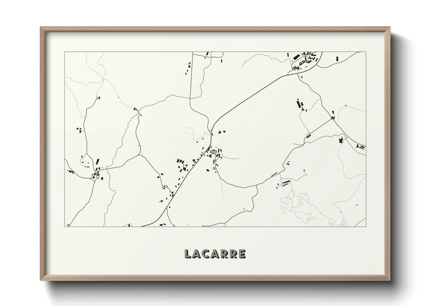 Une affiche de carte sur Lacarre