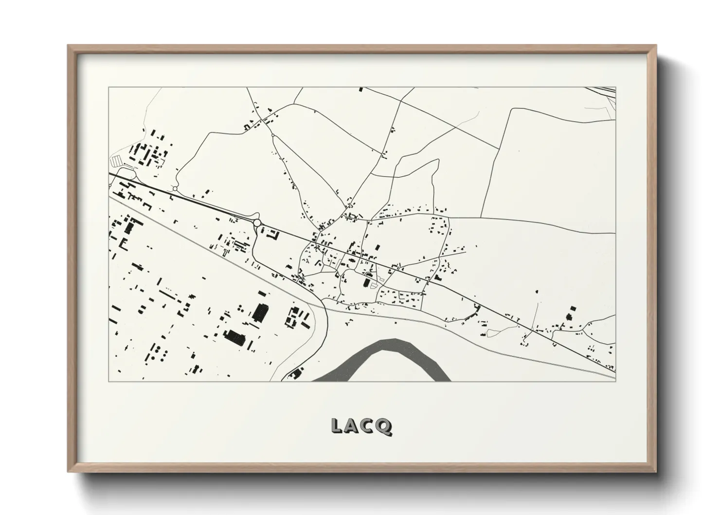 Une affiche de carte sur Lacq
