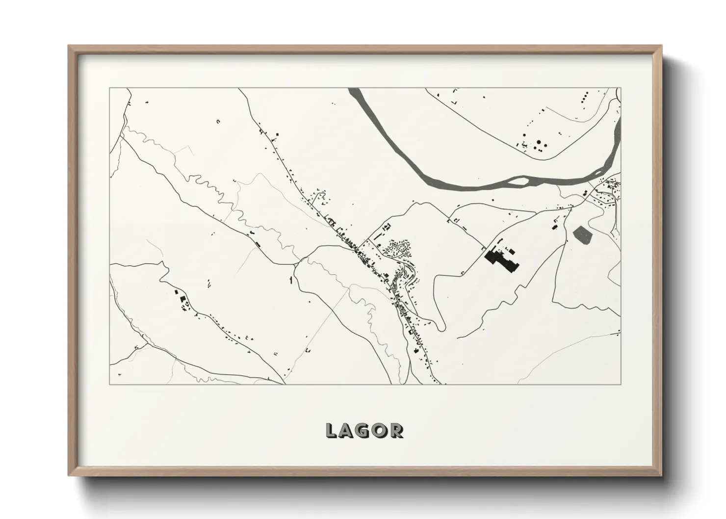 Une affiche de carte sur Lagor