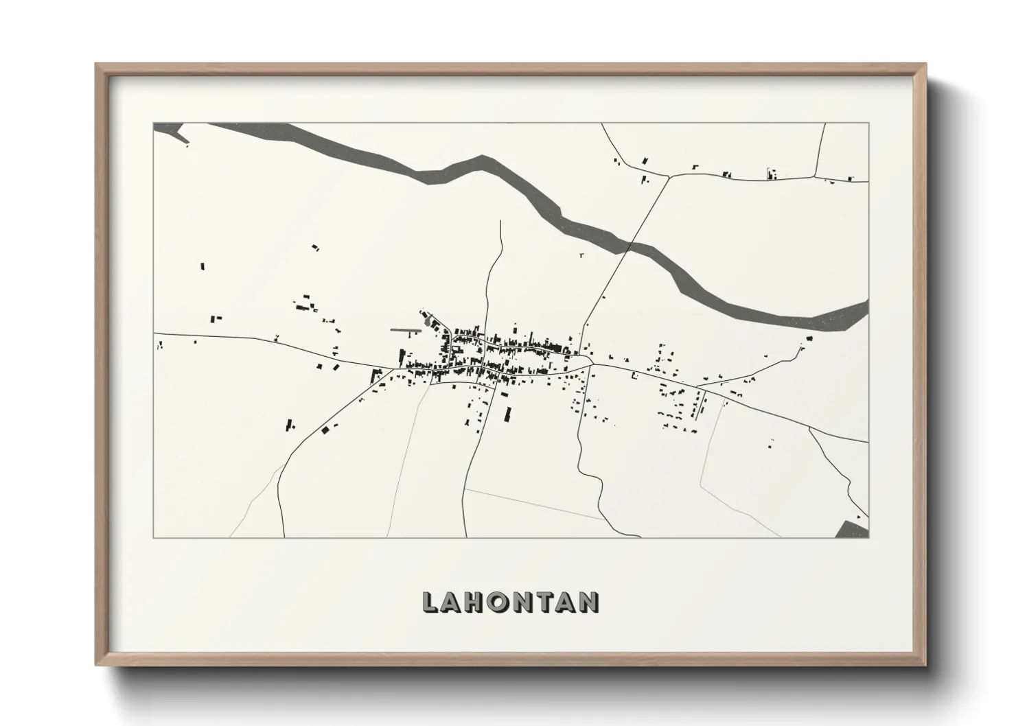 Une affiche de carte sur Lahontan
