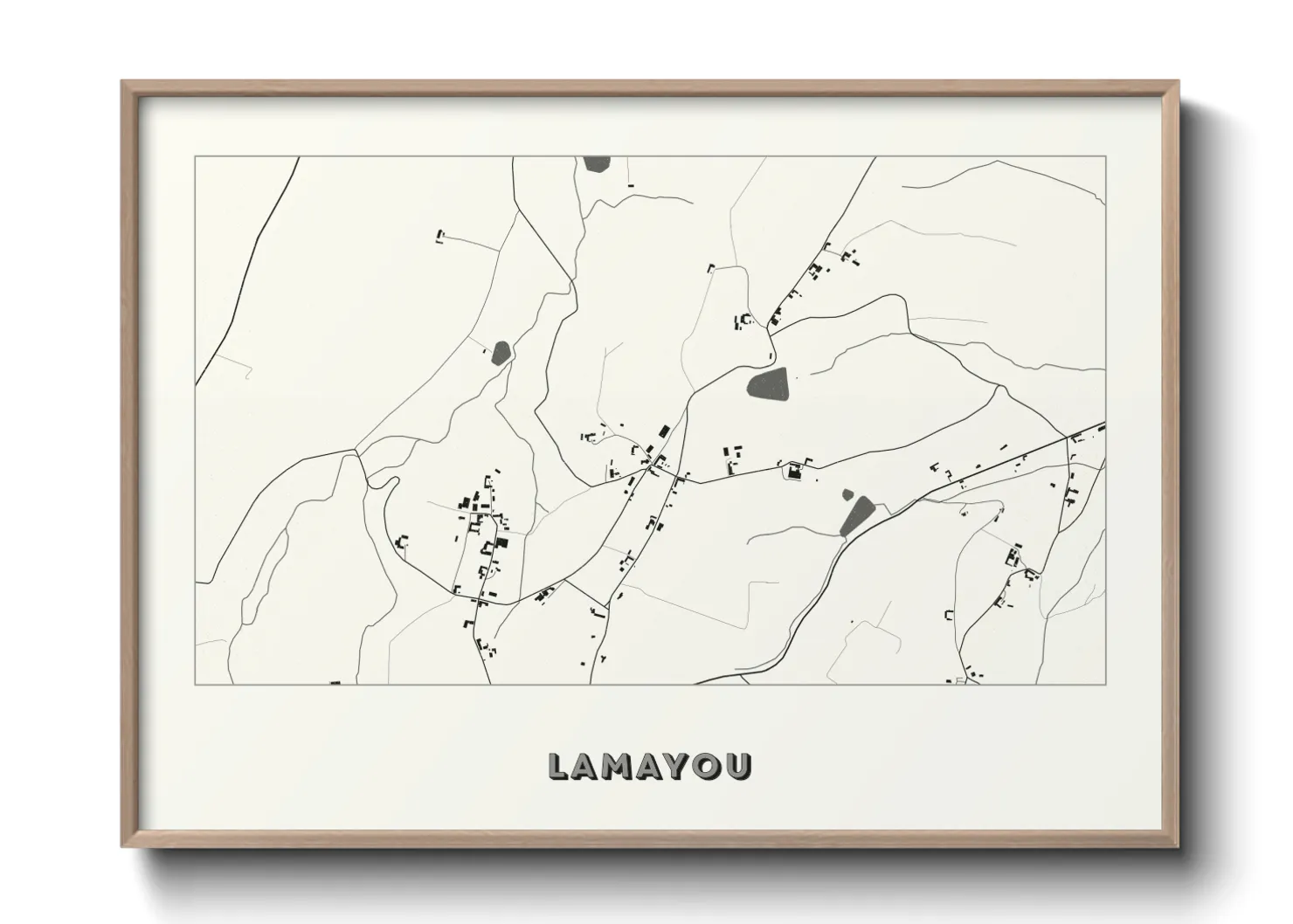 Une affiche de carte sur Lamayou