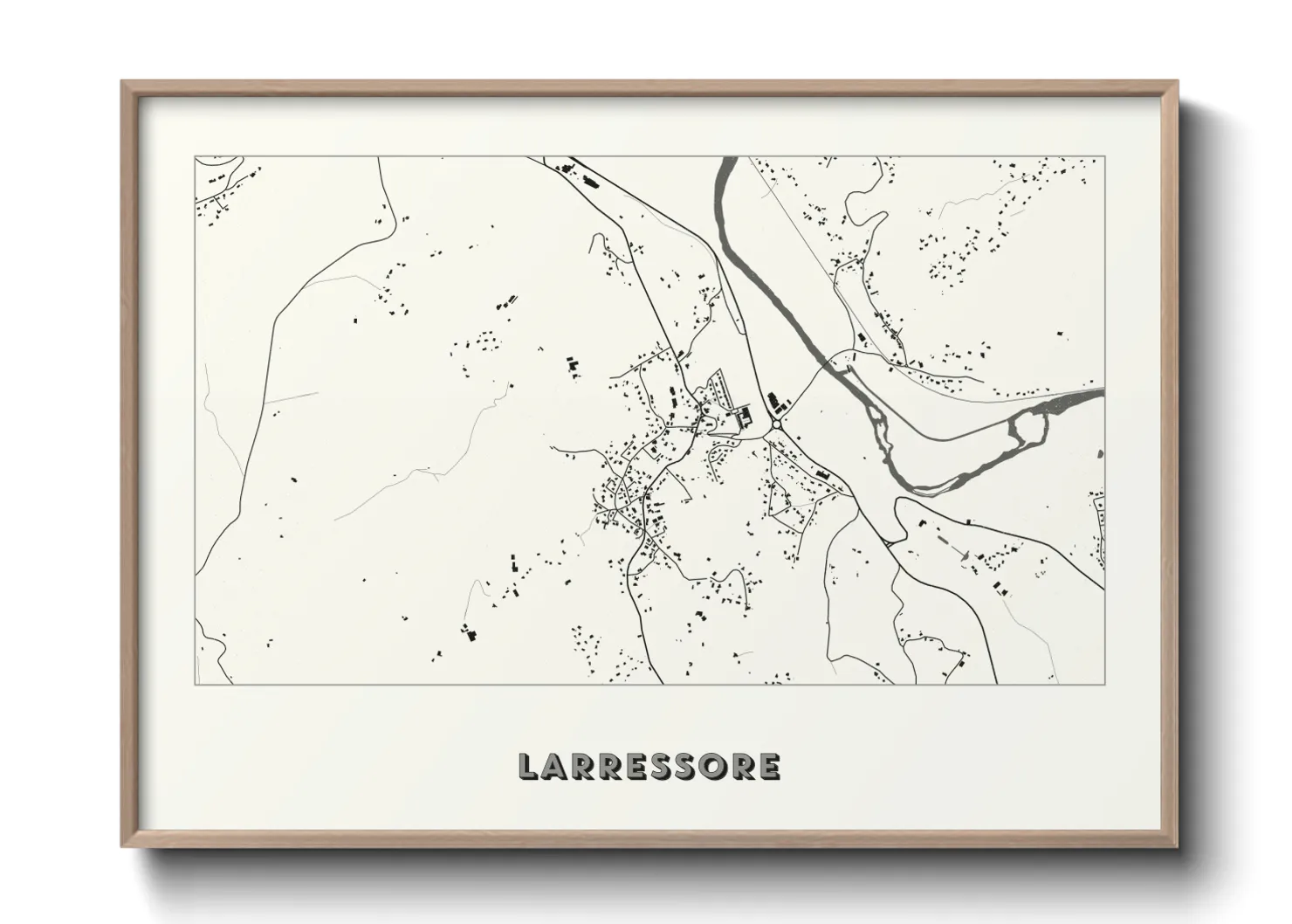 Une affiche de carte sur Larressore