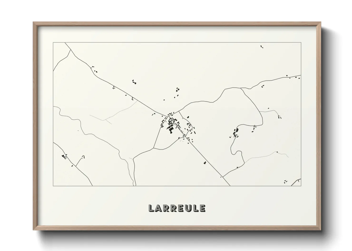 Une affiche de carte sur Larreule