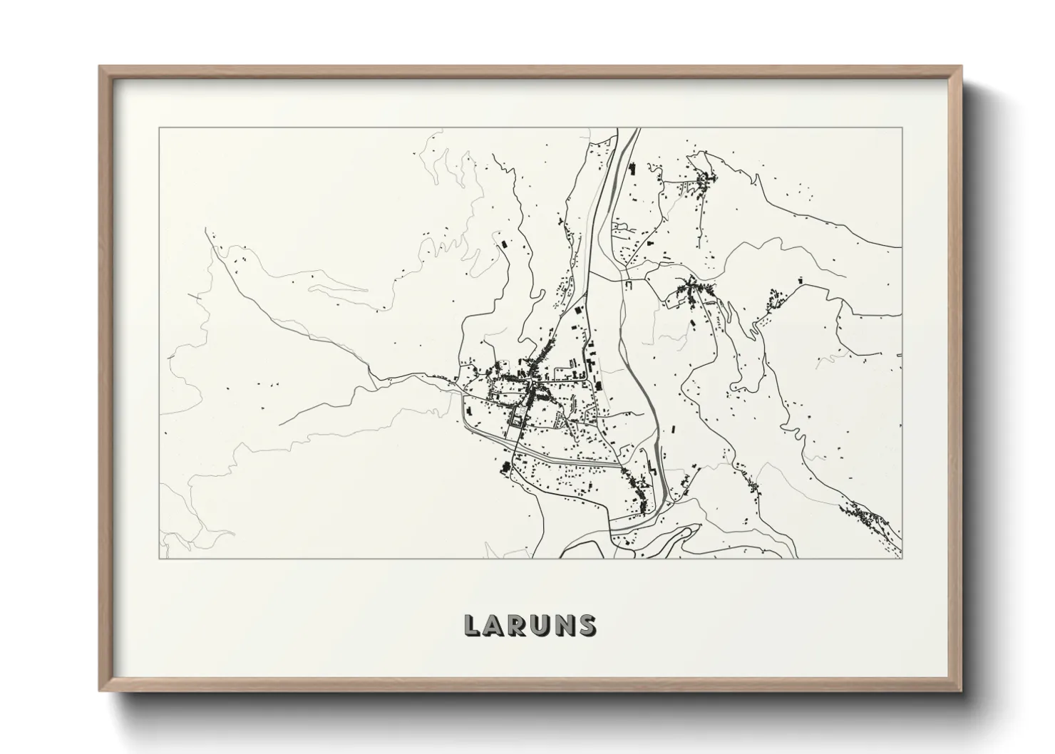 Une affiche de carte sur Laruns