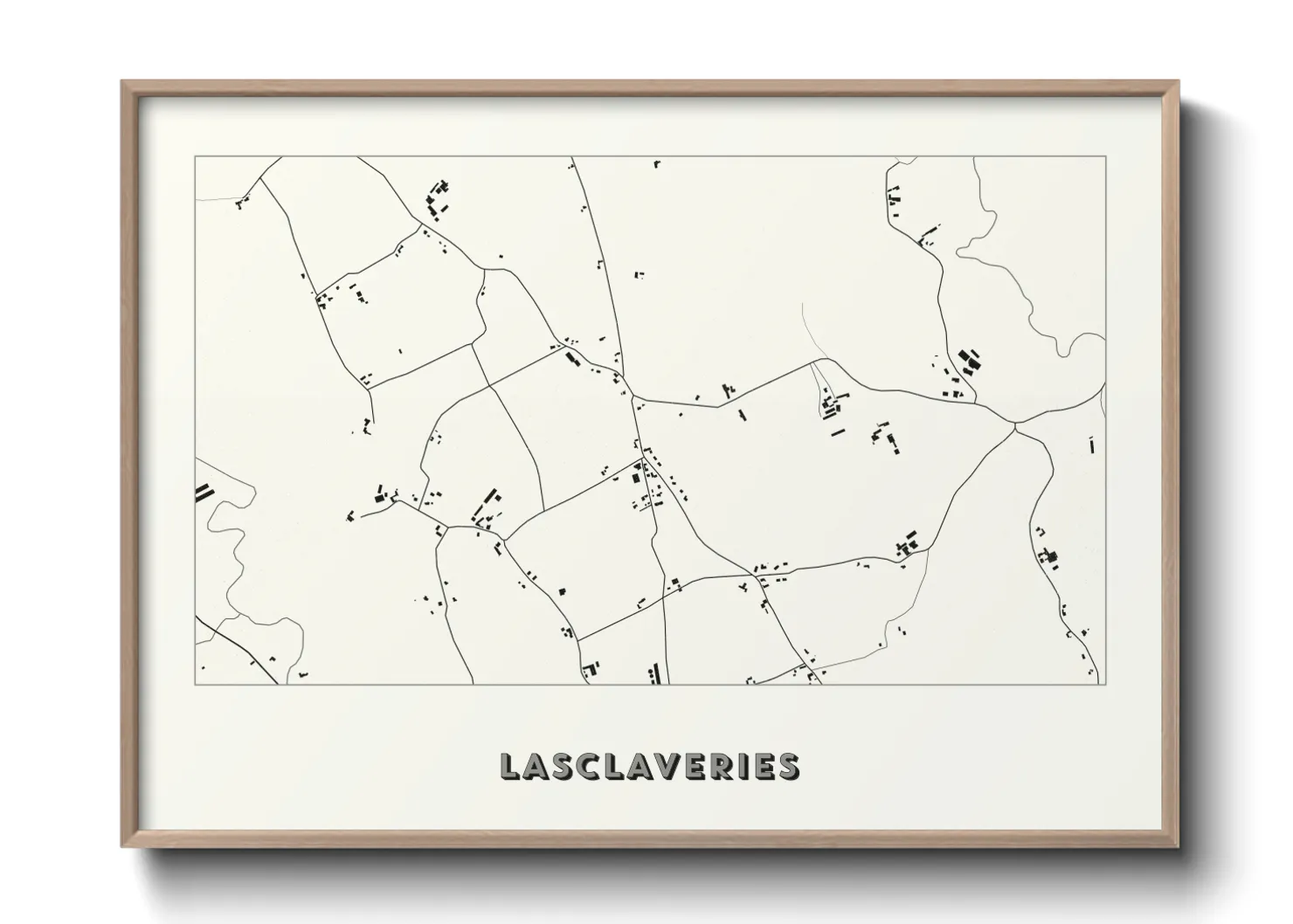 Une affiche de carte sur Lasclaveries