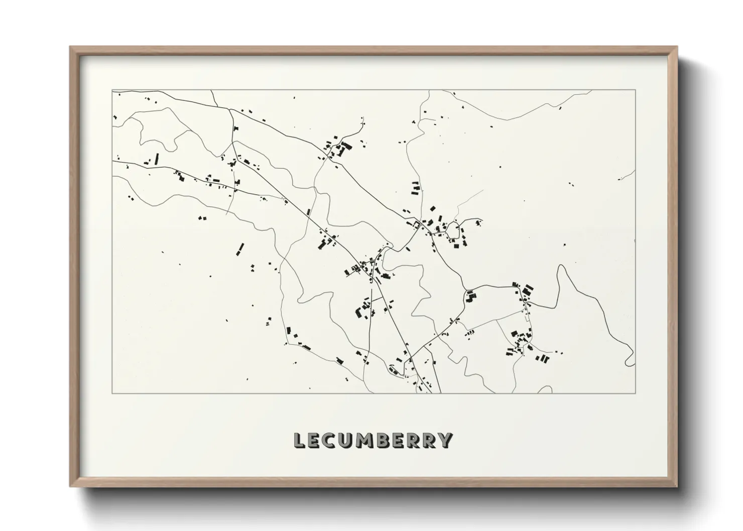 Une affiche de carte sur Lecumberry