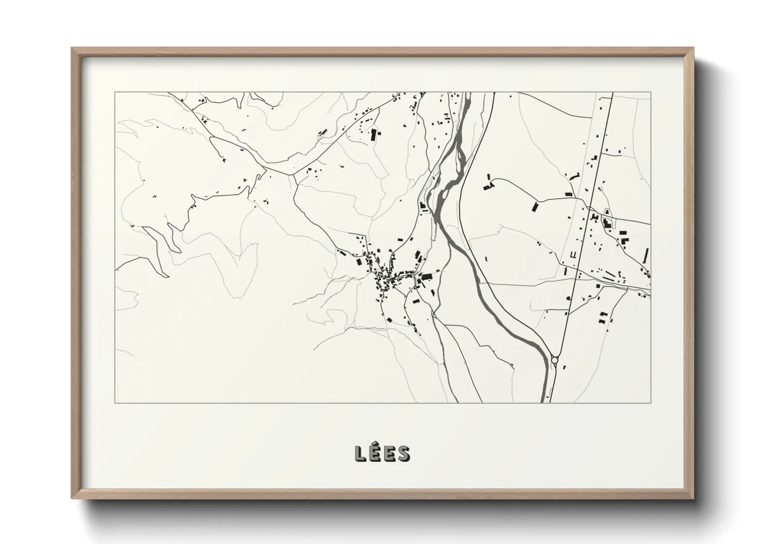 Une affiche de carte sur Lées