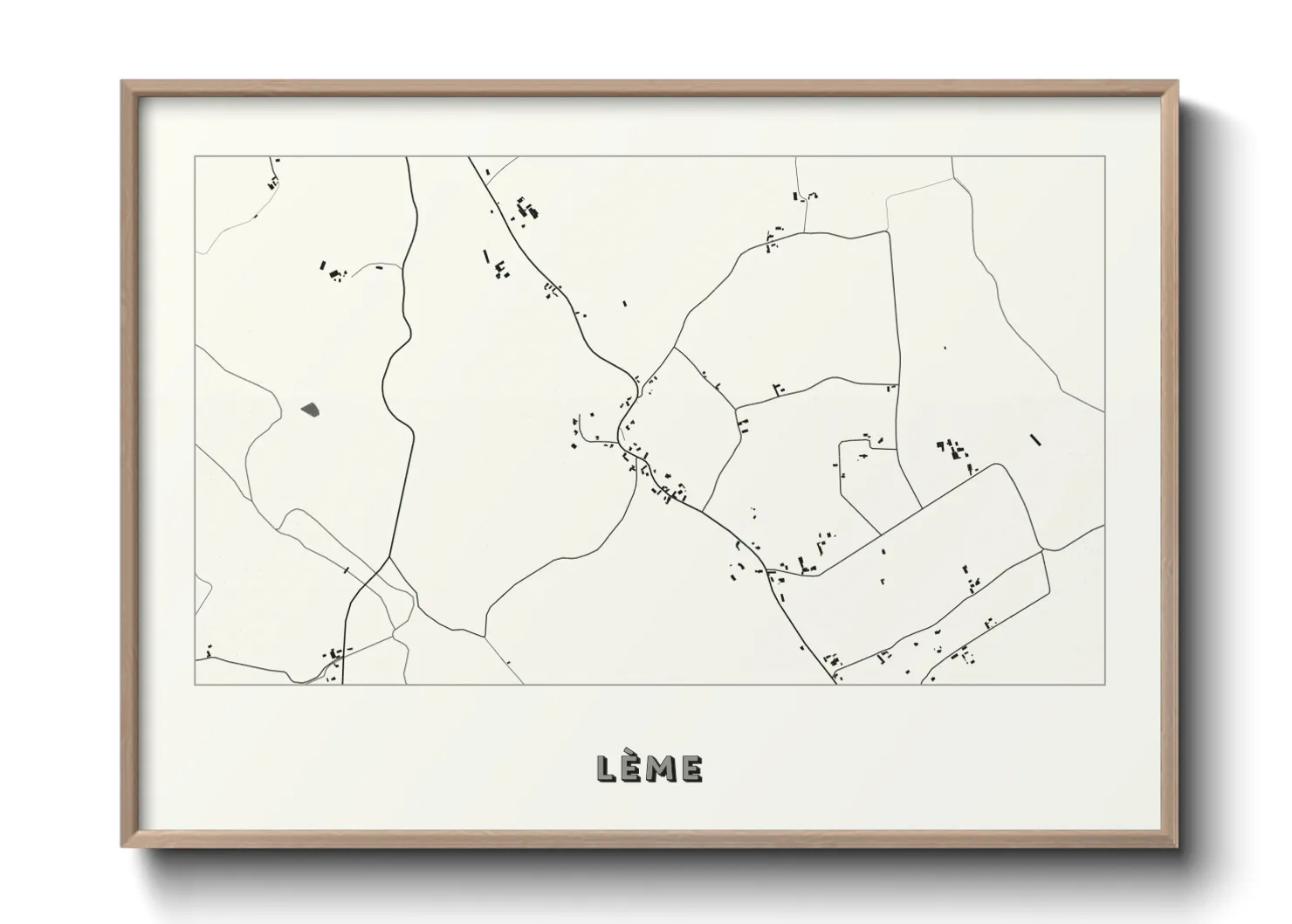 Une affiche de carte sur Lème